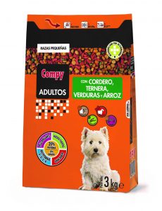 Nuevo pienso Compy para perros de Razas Pequeñas Con Cordero, Ternera, Verduras y Arroz