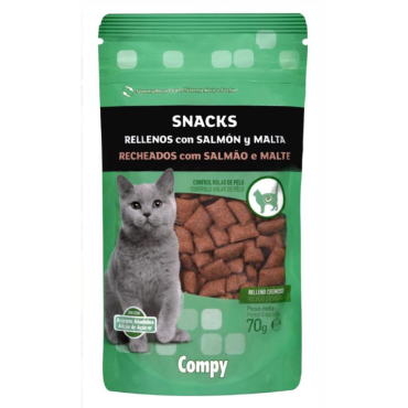 Compy Snacks Recheados com Salmão e Malte